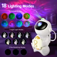 Mini Astronaut LED Night Light Star Projector